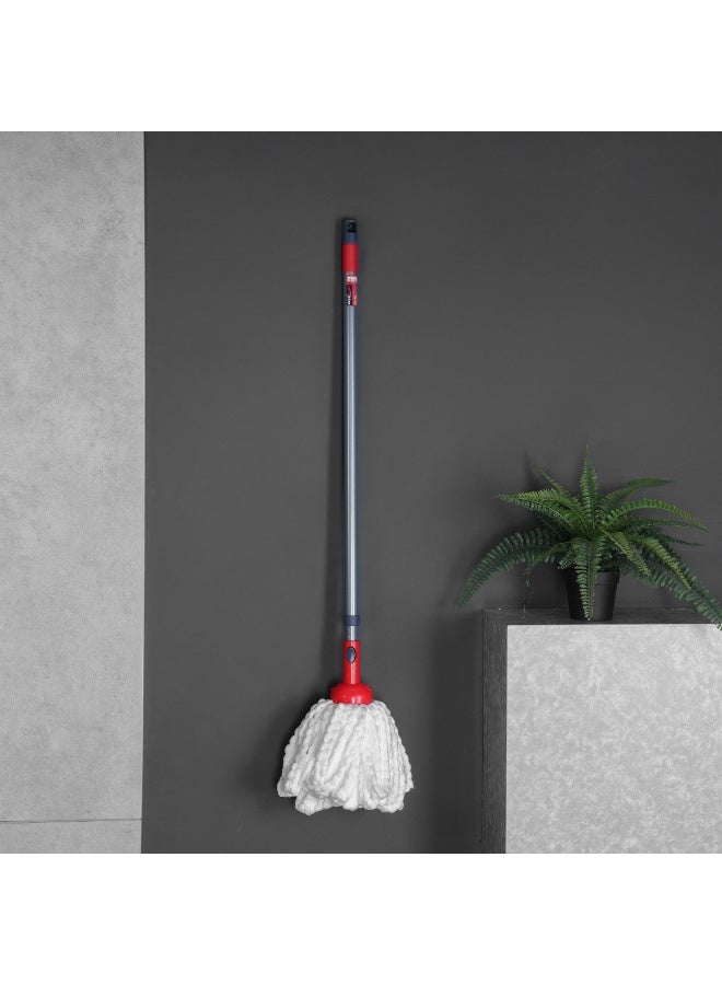 Royalford One-Click Series Easy Mop with Iron Handle RF12758 Super Absorbent Cotton Threads Mildew Resistant for all Floor Types Easy Clean - Image 2